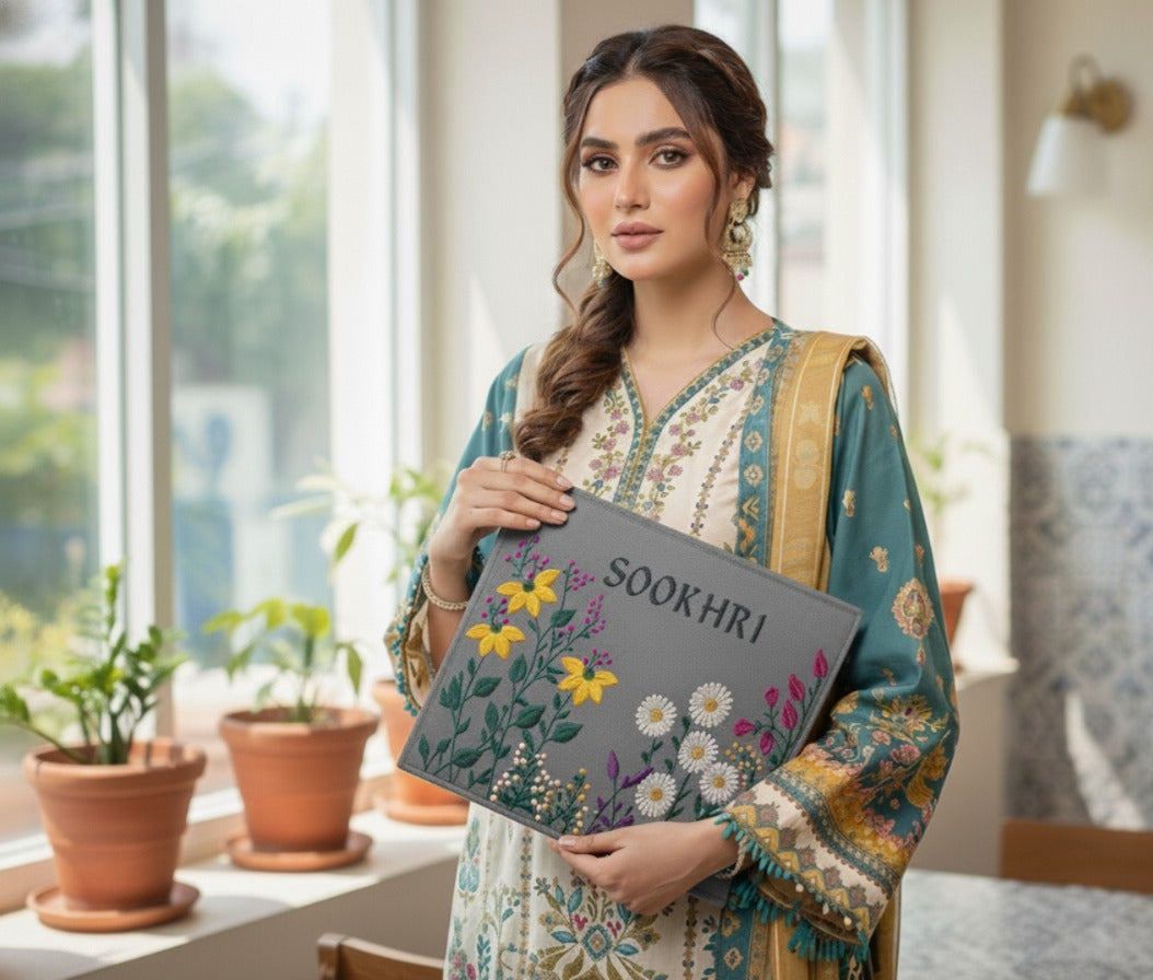 SOOKHRI Embroidered Floral Handbag