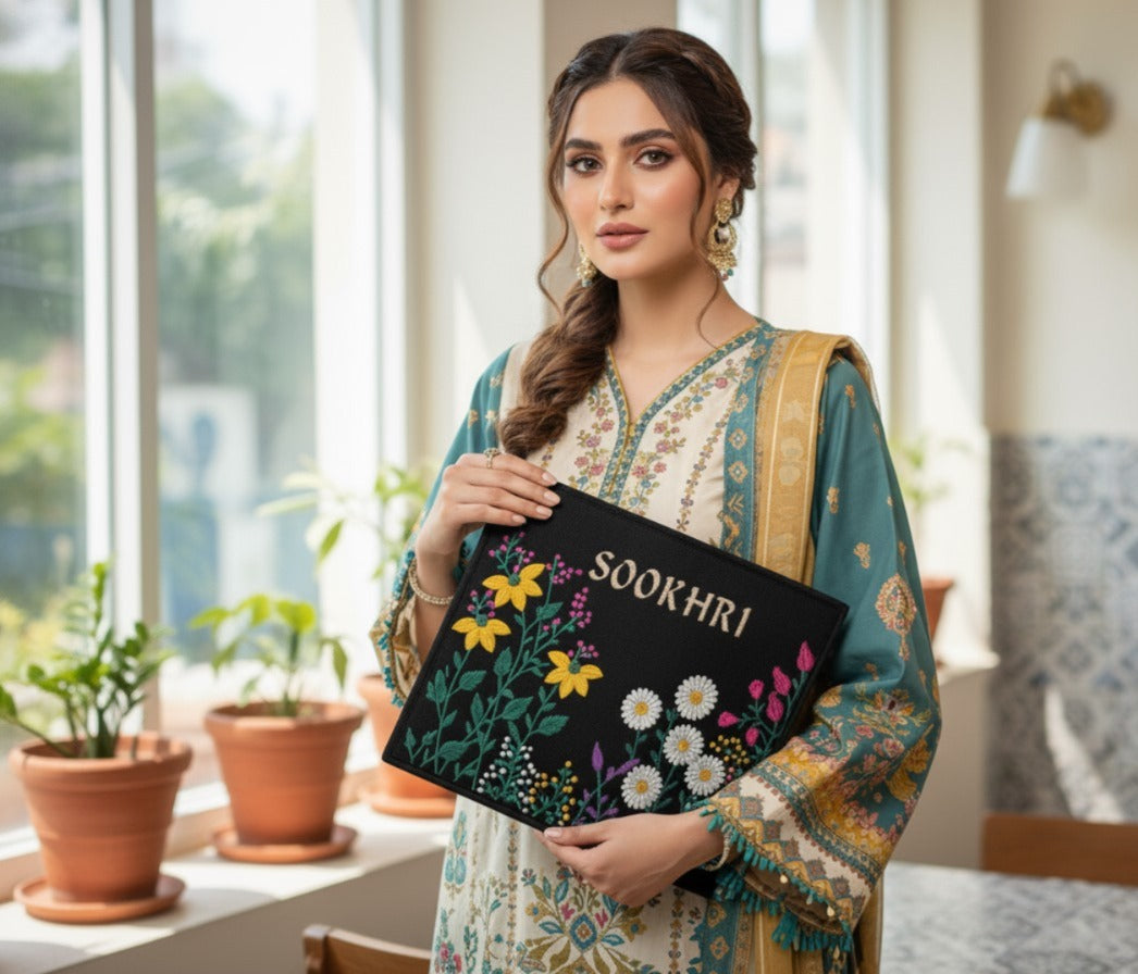 SOOKHRI Embroidered Floral Handbag
