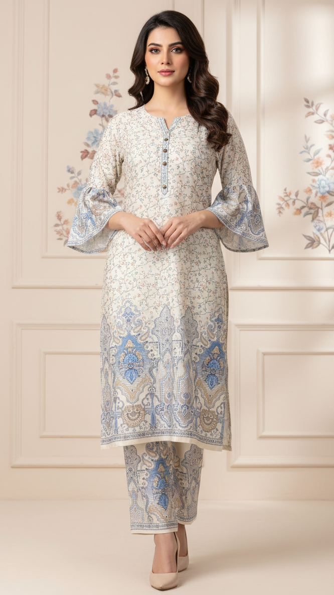 Korean Silk | Digital Print | Co ord set