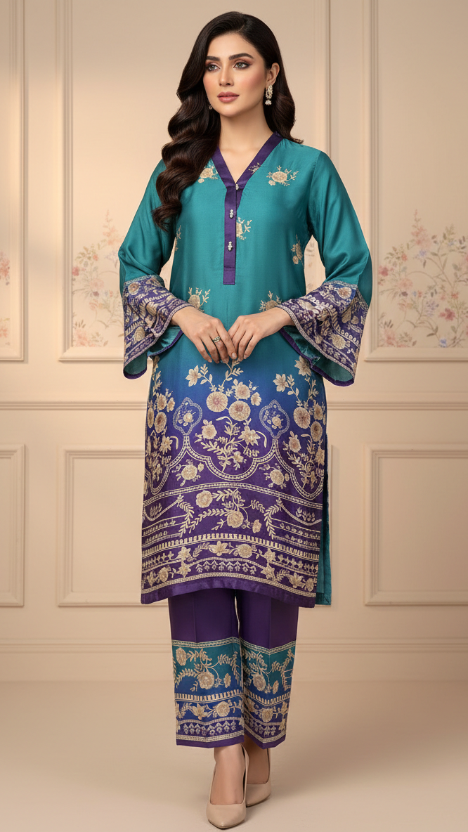 Korean Silk | Digital Print | Co ord set