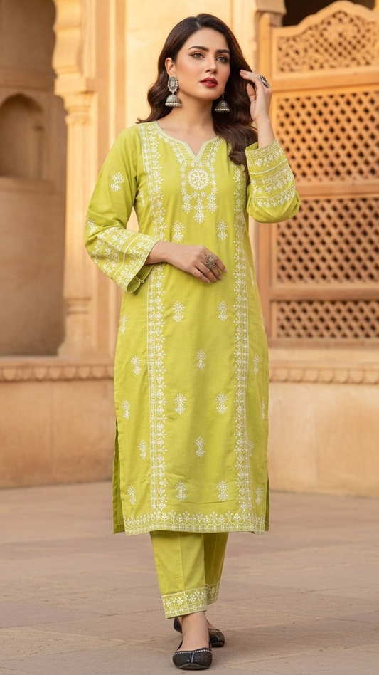 Boski Lawn 2 Piece Co-Ord Set, Soft & Elegant Wear