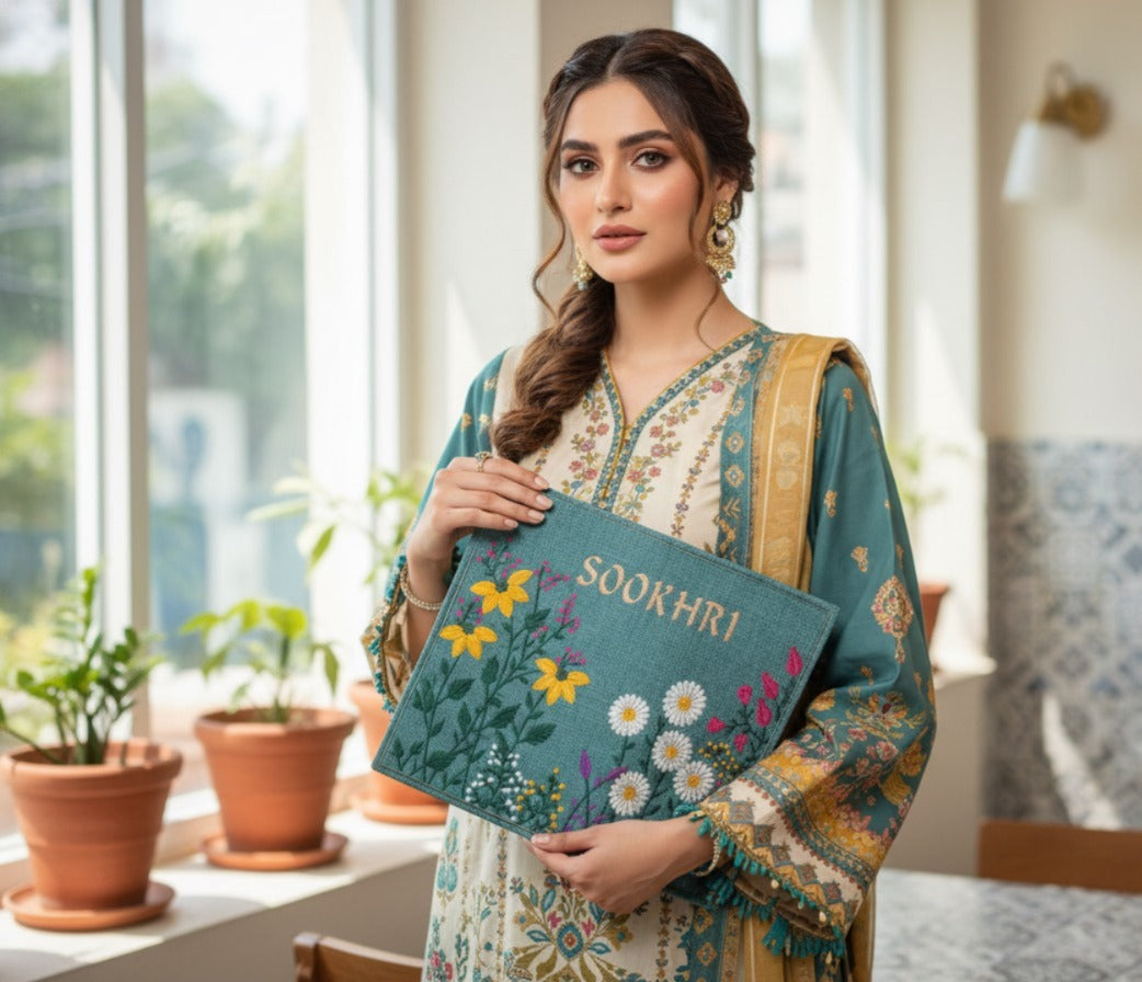 SOOKHRI Embroidered Floral Handbag