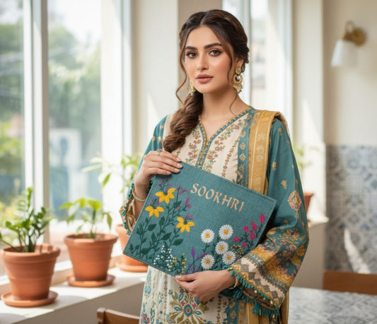 SOOKHRI Embroidered Floral Handbag