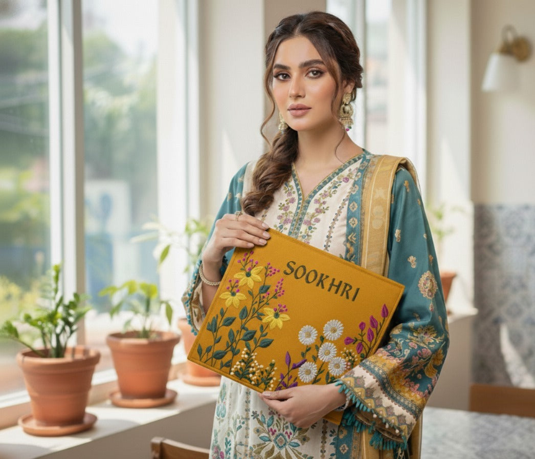 SOOKHRI Embroidered Floral Handbag