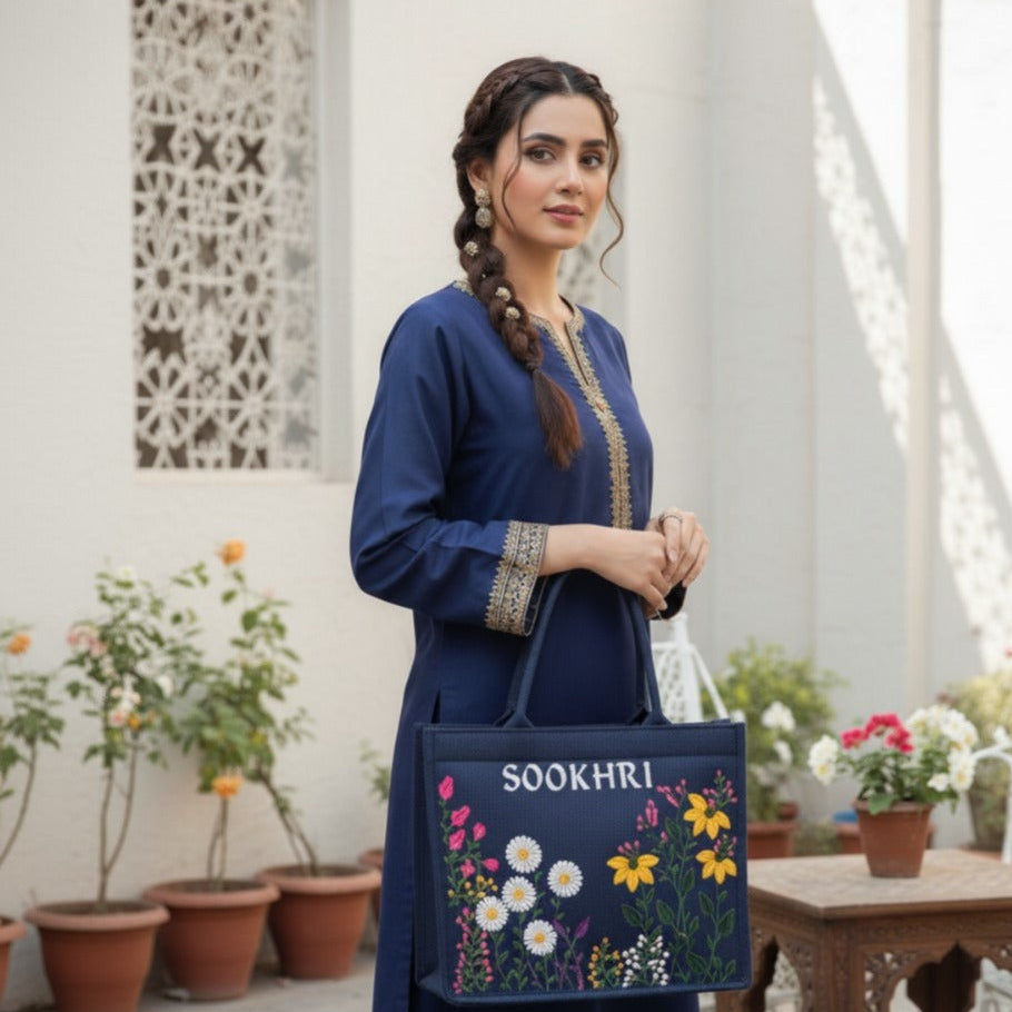 SOOKHRI Embroidered Floral Handbag