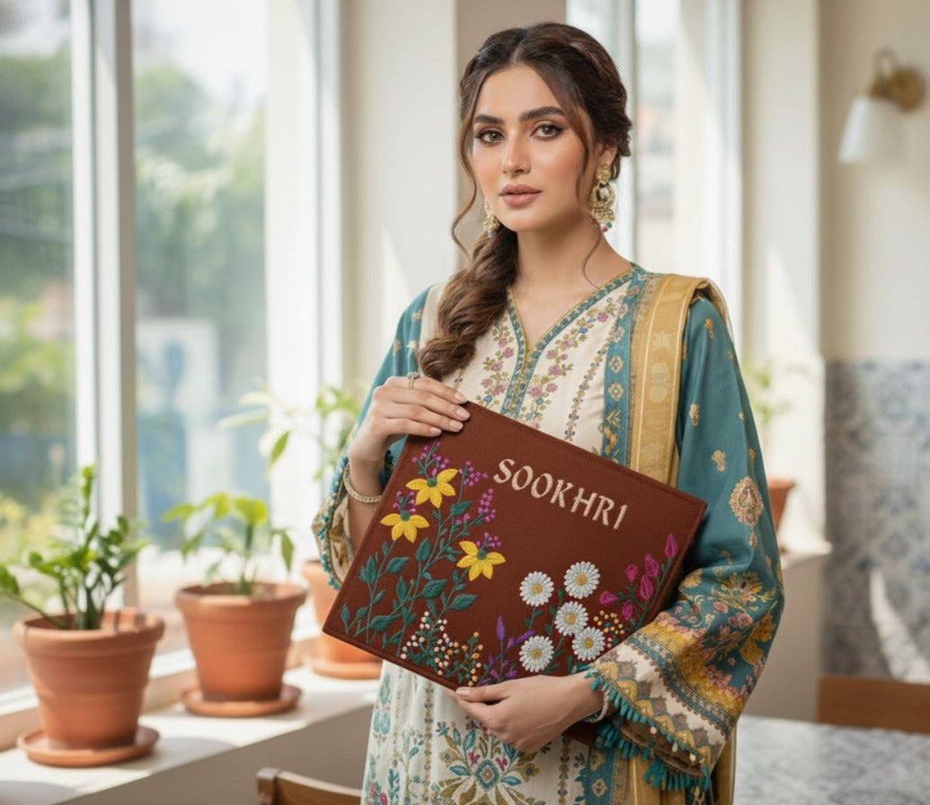 SOOKHRI Embroidered Floral Handbag