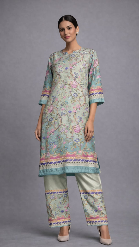 Korean Silk | Digital Print | Co ord set