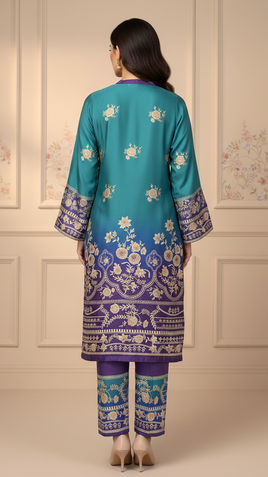 Korean Silk | Digital Print | Co ord set