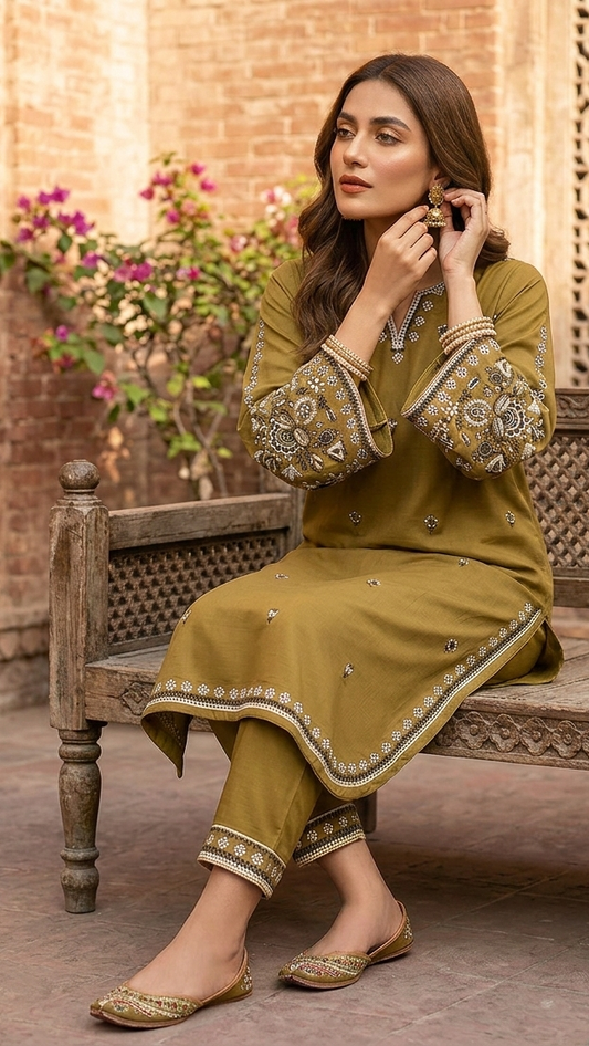 Boski Lawn 2 Piece Co-Ord Set, Soft & Elegant Wear