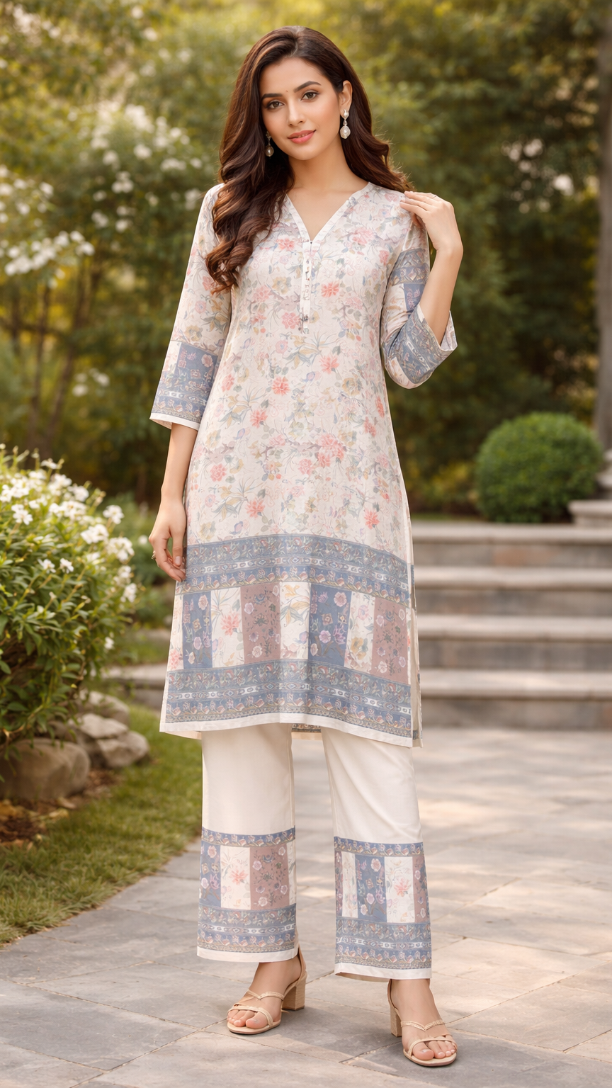 Korean Silk | Digital Print | Co ord set