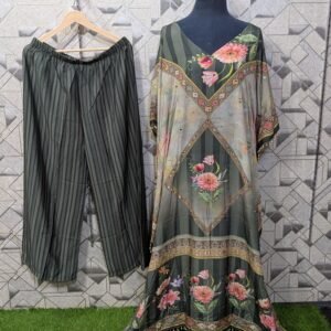 Silk 2-piece kaftan