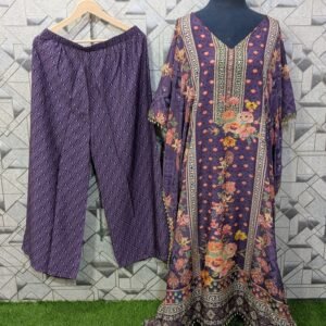 Silk 2-piece kaftan