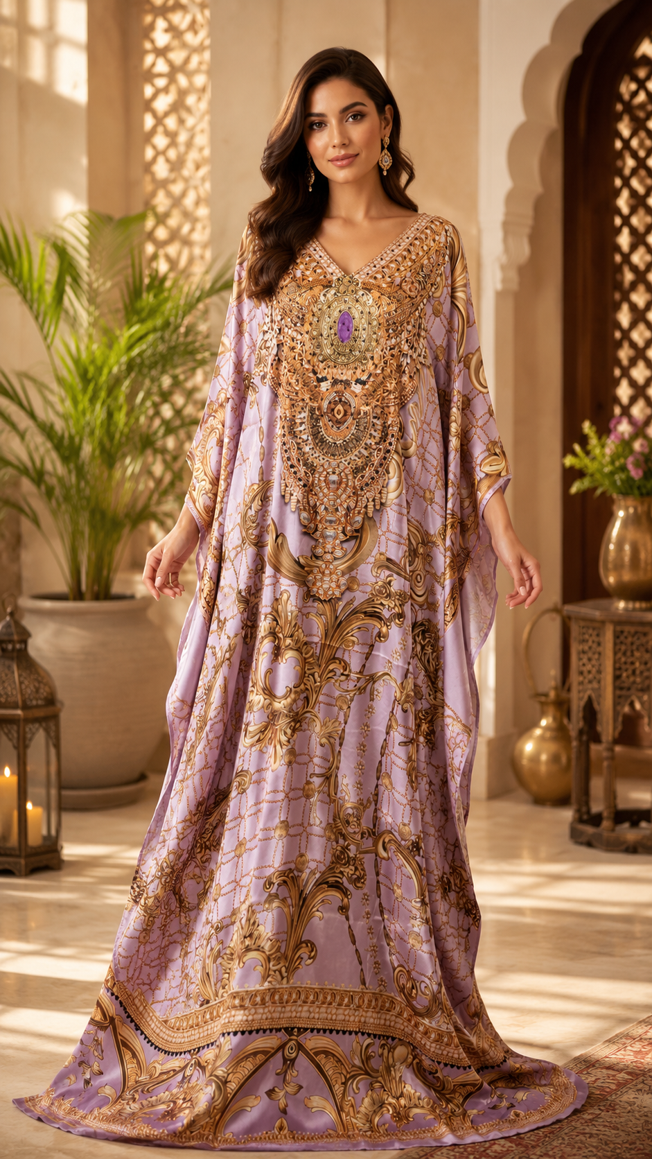 Silk 1-piece kaftan